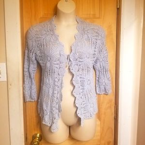 Cute Blue-gray Knit Cardigan